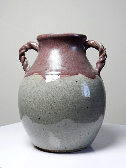 Vintage Vase von Milly Finn für Studio Pottery UK grau