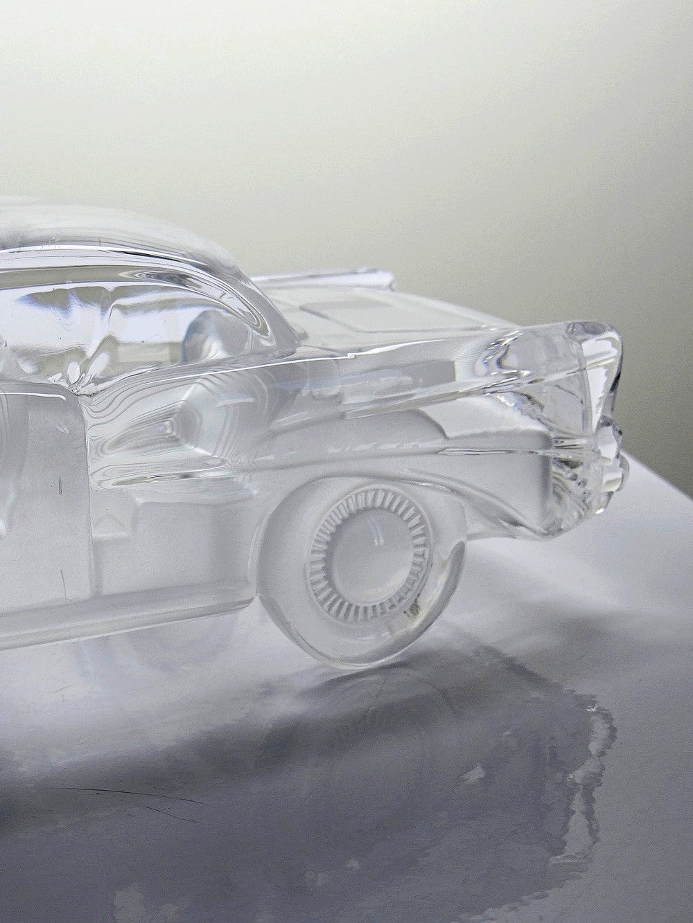 Vintage Kristall Briefbeschwerer Chevrolet Bel Air 1957 für Magic Crystal ForMen Hofbauer