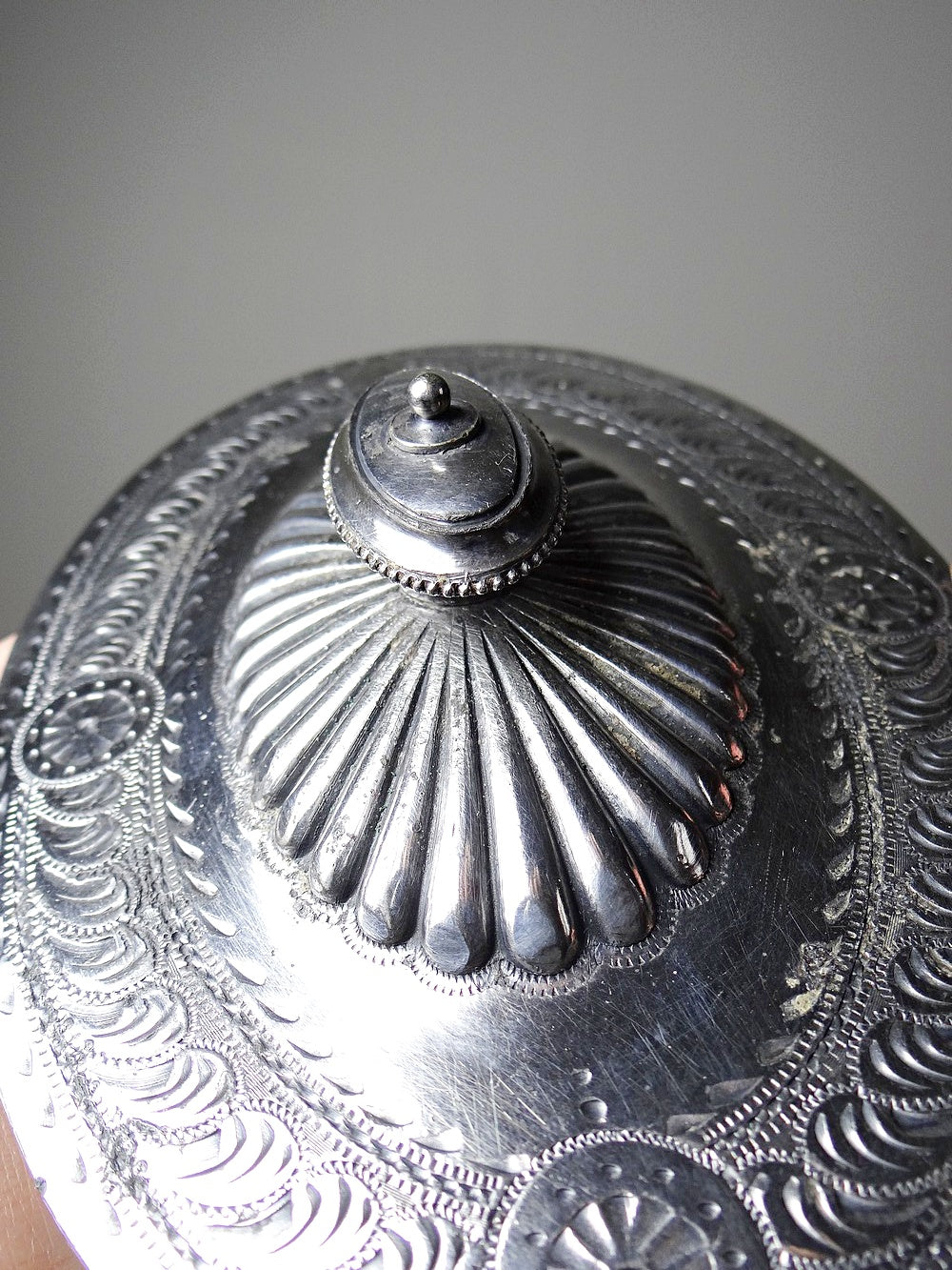 Vintage Servieraccessoire Bonbonnière von George T. und Co Blau