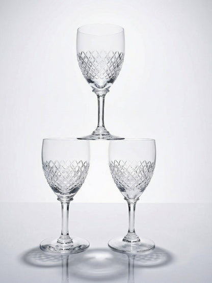 Vintage Glas Saint-Louis Stil Trio aus Kristall port oder Aperitif 1950-1970 Durchsichtig