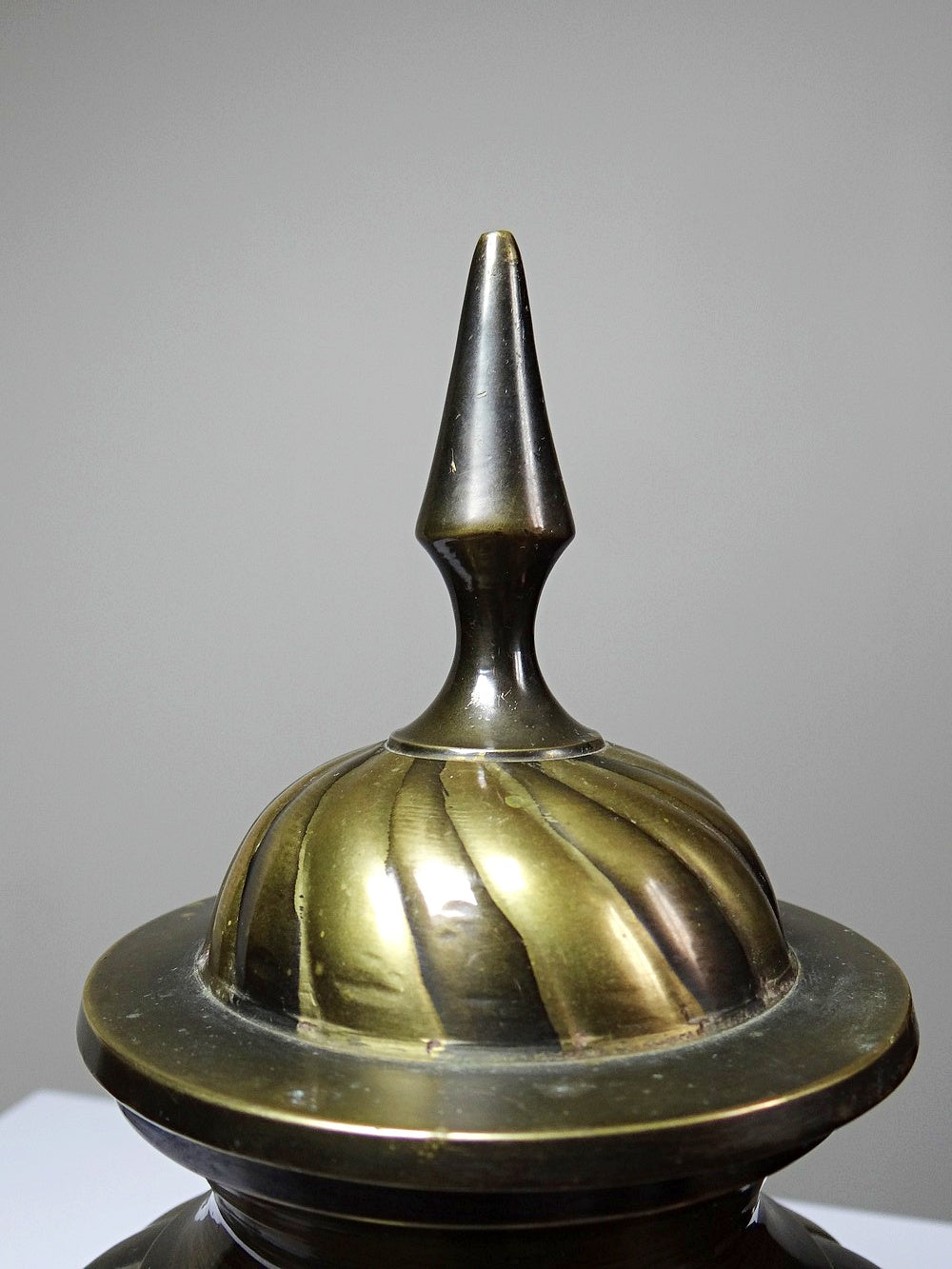 Vintage Deckeltopf Messing ভারতীয়es Kunsthandwerk gedreht
