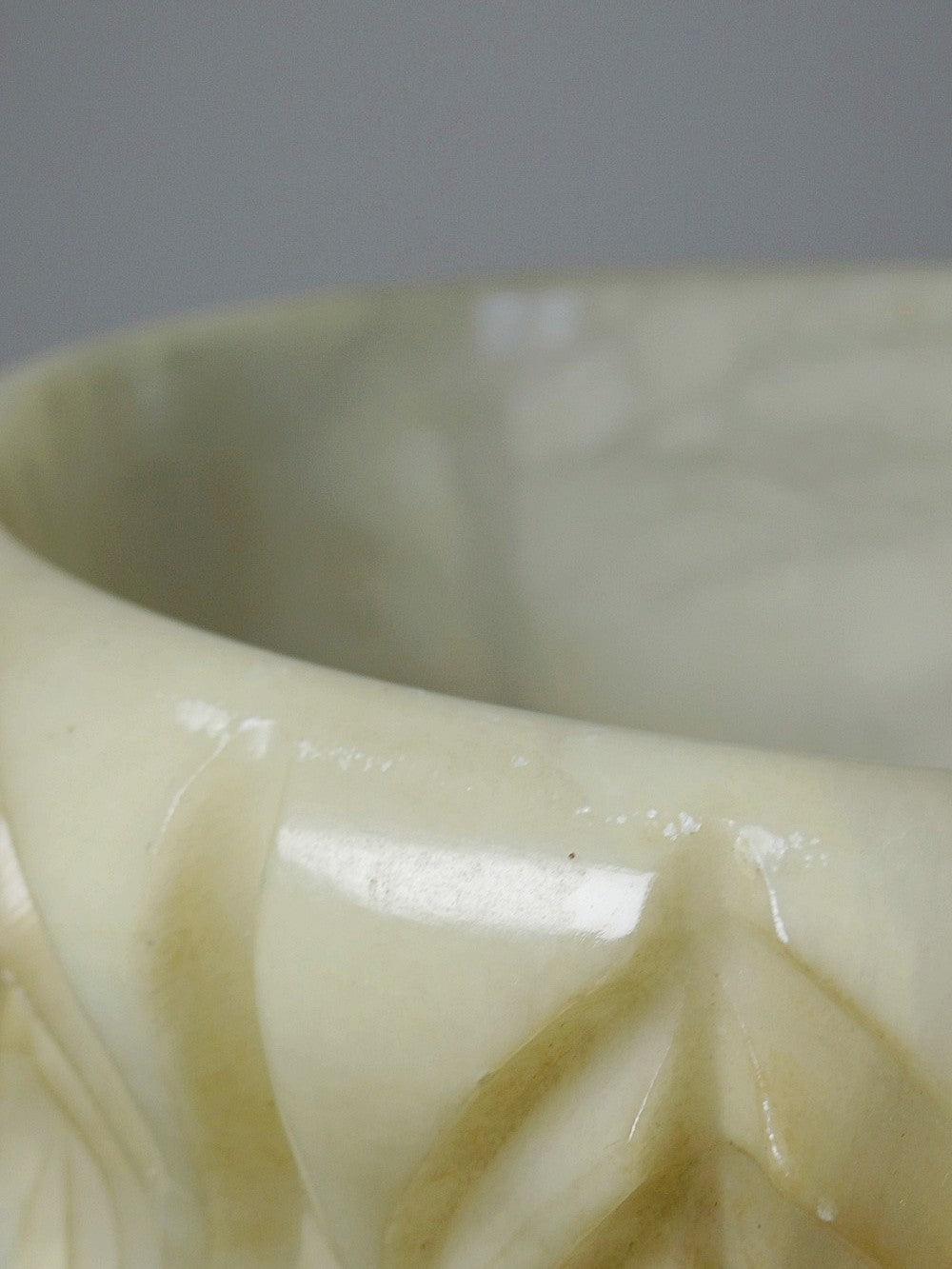 Vintage Medici Vase Alabastermarmor gelb Dekoration