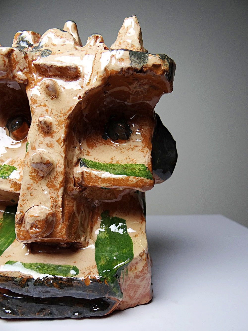 Vintage Skulptur anthropomorph "Patrick" für OrangeKunst glazed terracotta