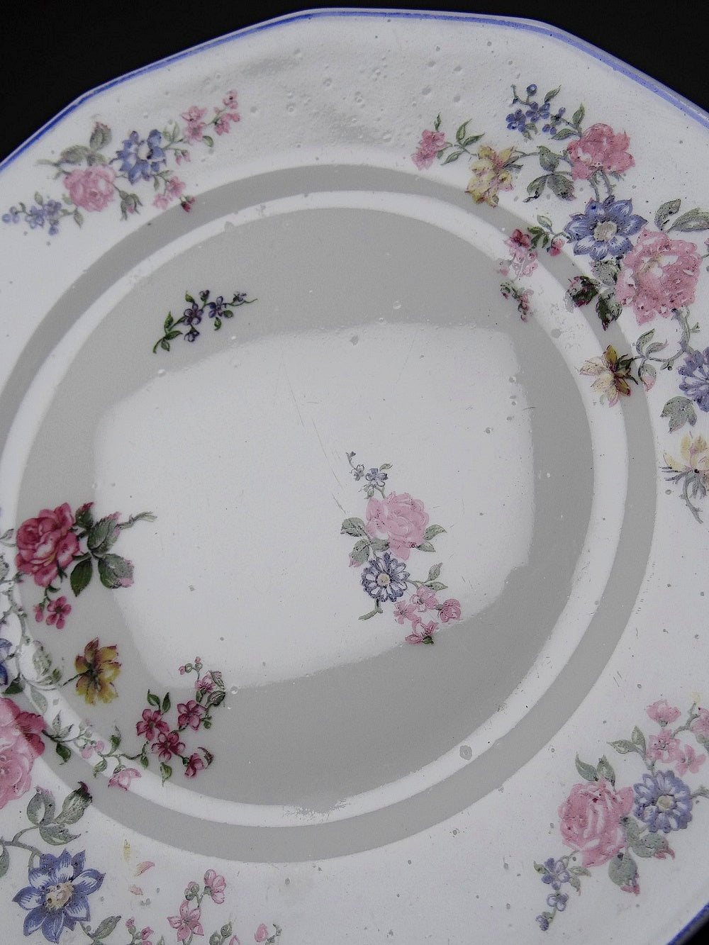 Vintage Dessertteller von Bernardaud für B&C° florales Dekor Set von 7