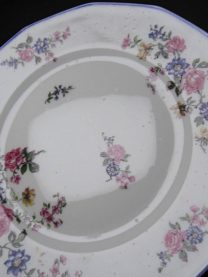 Vintage Dessertteller von Bernardaud für B&C° florales Dekor Set von 7