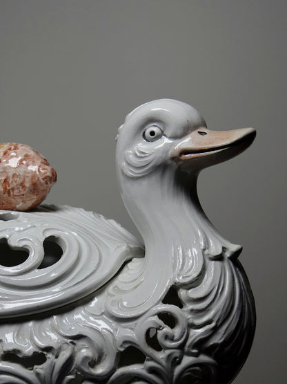 Vintage Dose Ente von Bassano für Bassano Weiß
