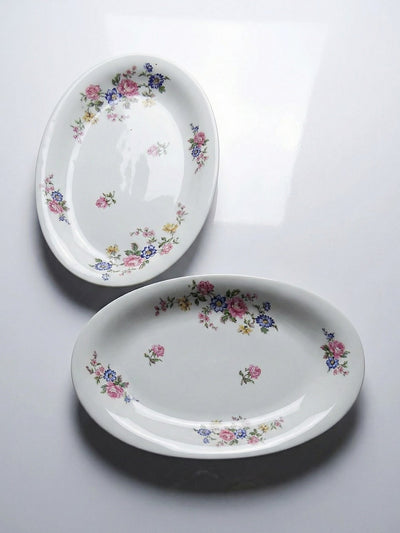 Vintage Schale Set von 2 von Bernardaud für B&C Italia floral