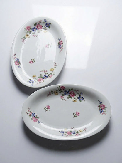 Vintage Schale Set von 2 von Bernardaud für B&C Italia floral