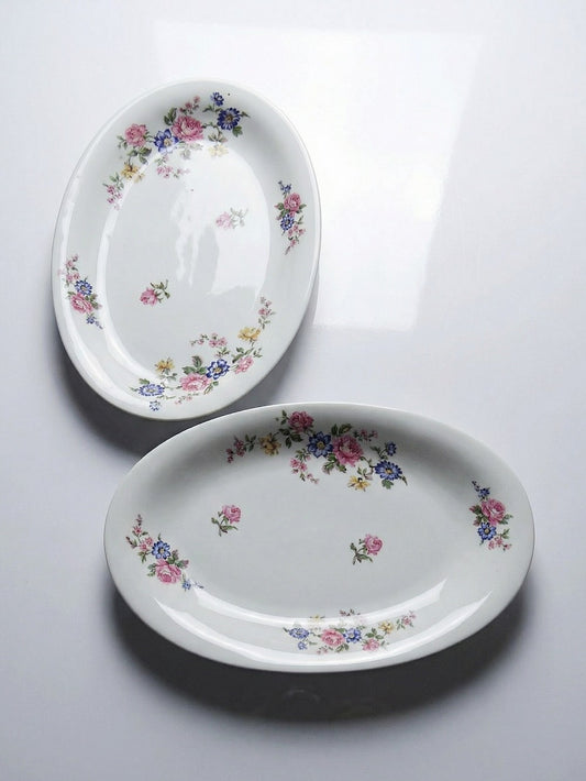 Vintage Schale Set von 2 von Bernardaud für B&C Italia floral