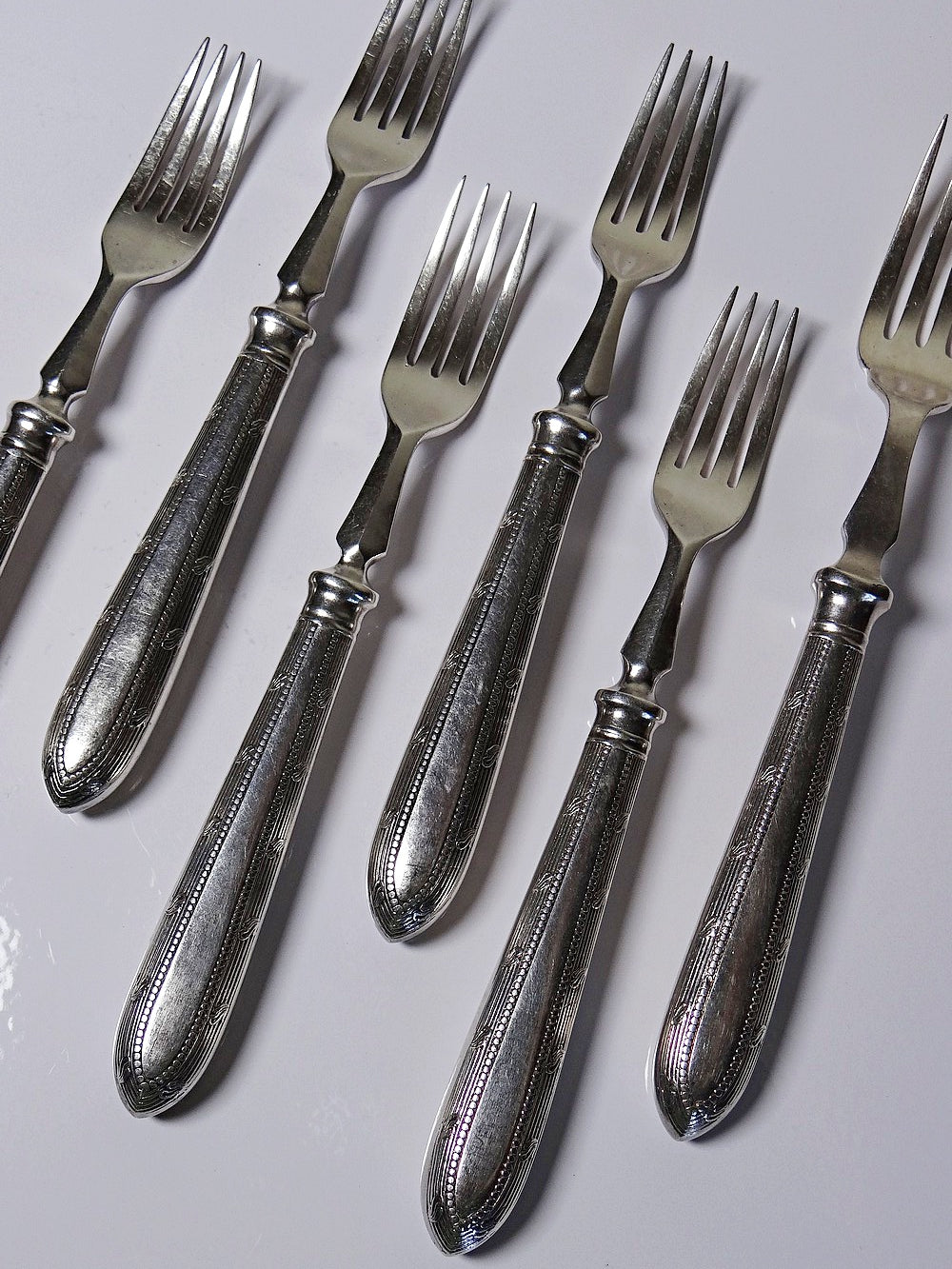 Vintage Dessertgabel Set von 6 von Mappin und Webb für Mappin und Webb, versilbert