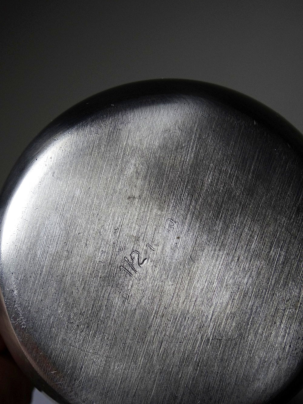 Vintage Barmessbecher Set von 4 aus gebürstetem Edelstahl, Silber