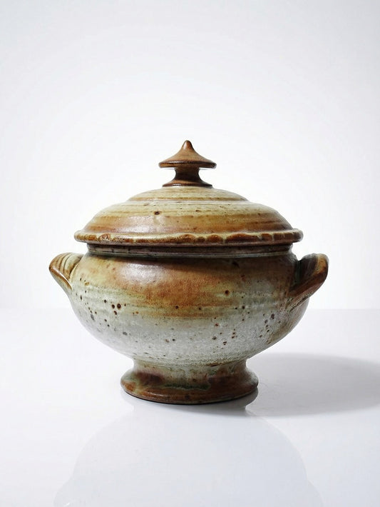 Vintage Servieraccessoire von Prudhomme für La Borne, glasiertes Steinzeugpotte