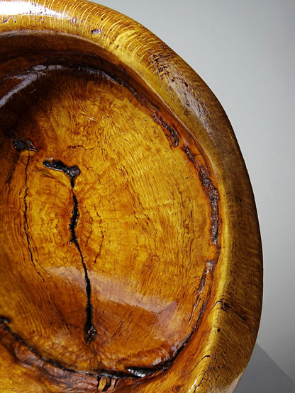 Vintage Schale von Braun für Vintage Olivenholz glänzend