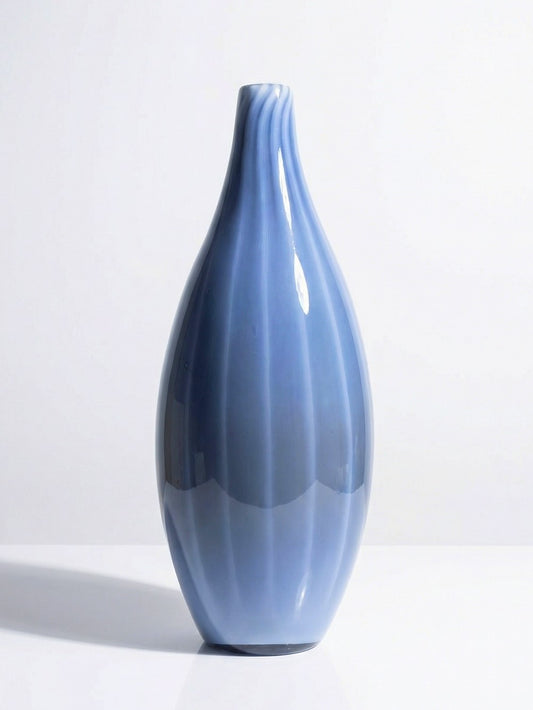 Vintage Vase Poire von Fratelli Toso für Fratelli Toso Rauchglas Opalin blau transparent