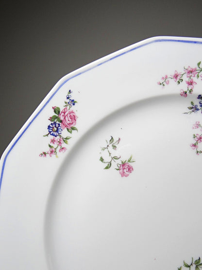 Set von 4 Vintage Teller von Bernardaud für B und C° florales Dekor
