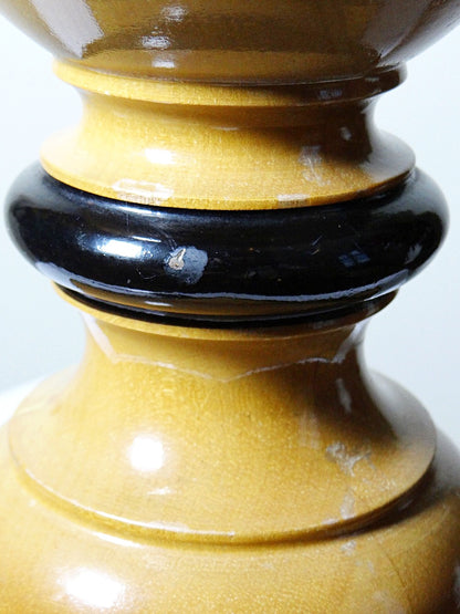 Vintage Lampe Verdennes von Le Dauphin helles Holz schwarz
