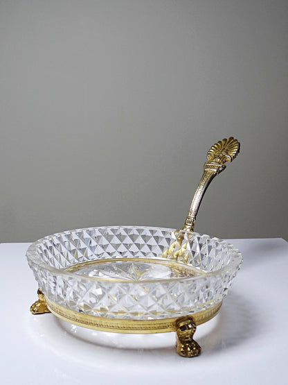 Vintage Ablageschale von L. Seiler für Sèvres Golddekoration