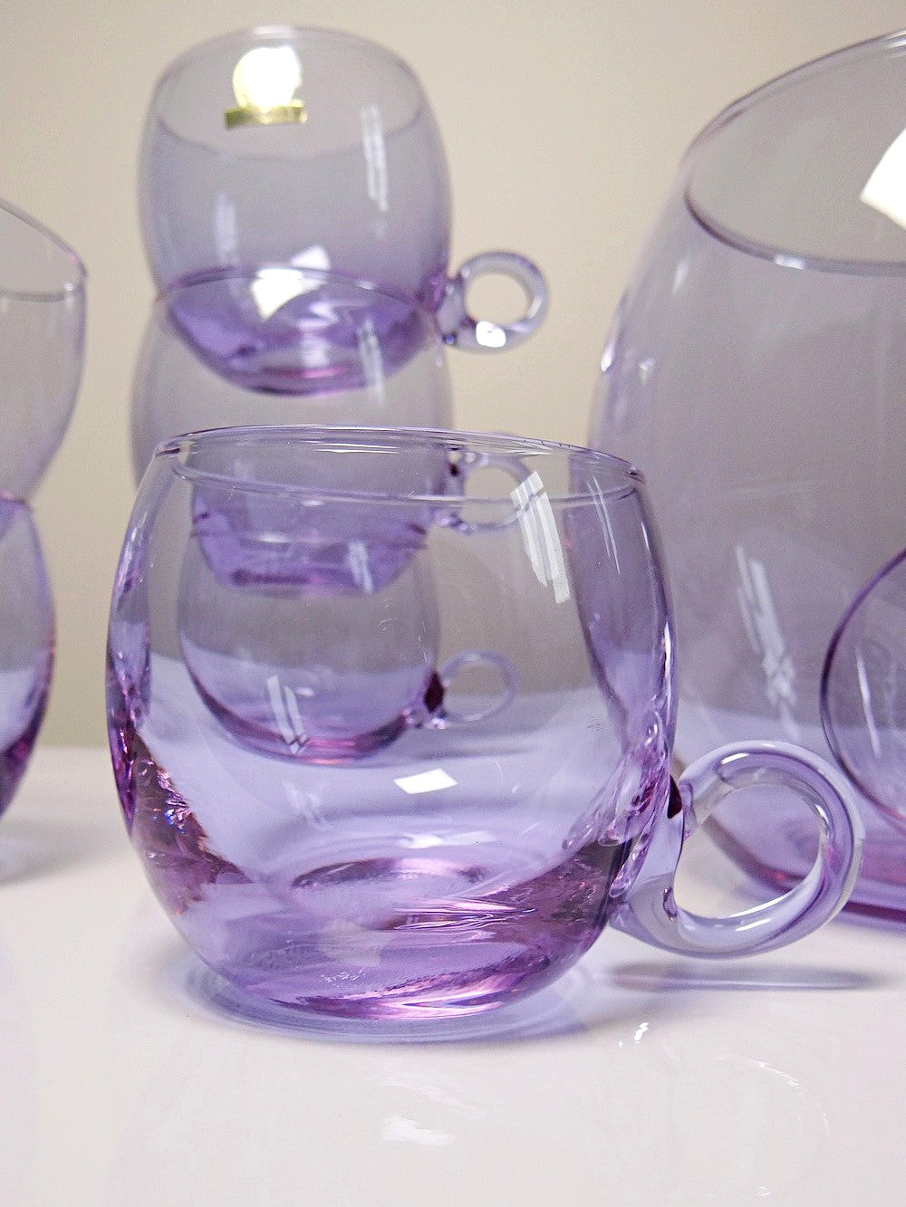 Vintage Punschservice "Bleikristall" Violett-Rosa Blau Alexandritkristall