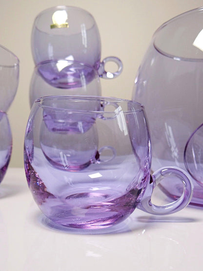 Vintage Punschservice "Bleikristall" Violett-Rosa Blau Alexandritkristall