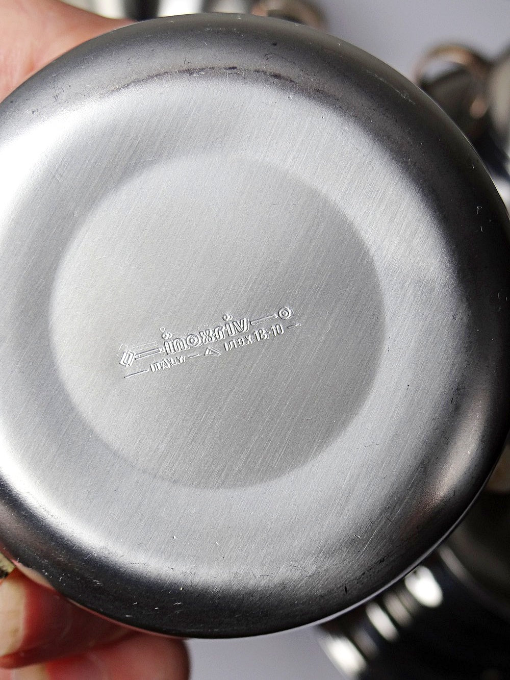 Vintage Espressotasse Set von 4 Inoxriv für Inoxriv Italien Edelstahl 18/10