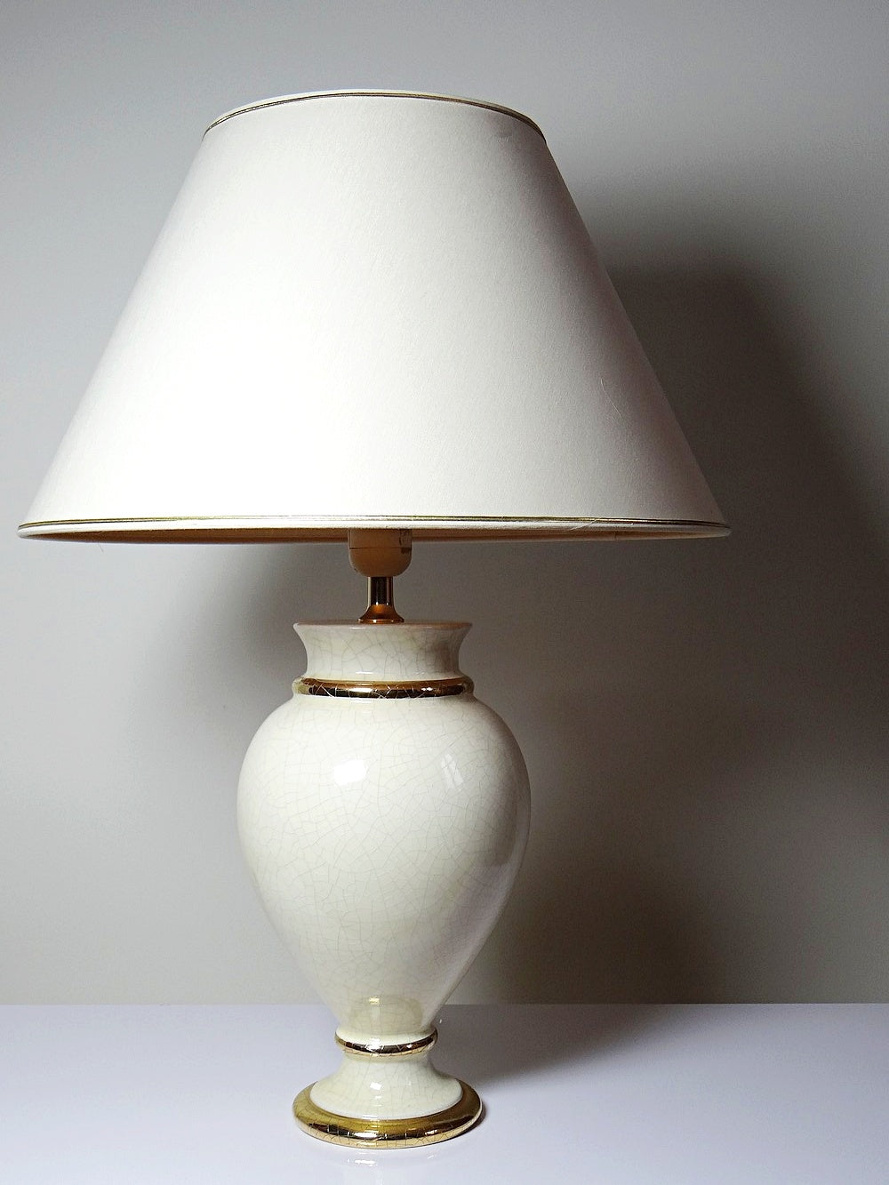Vintage Lampe von Le Dauphin für Le Dauphin beige