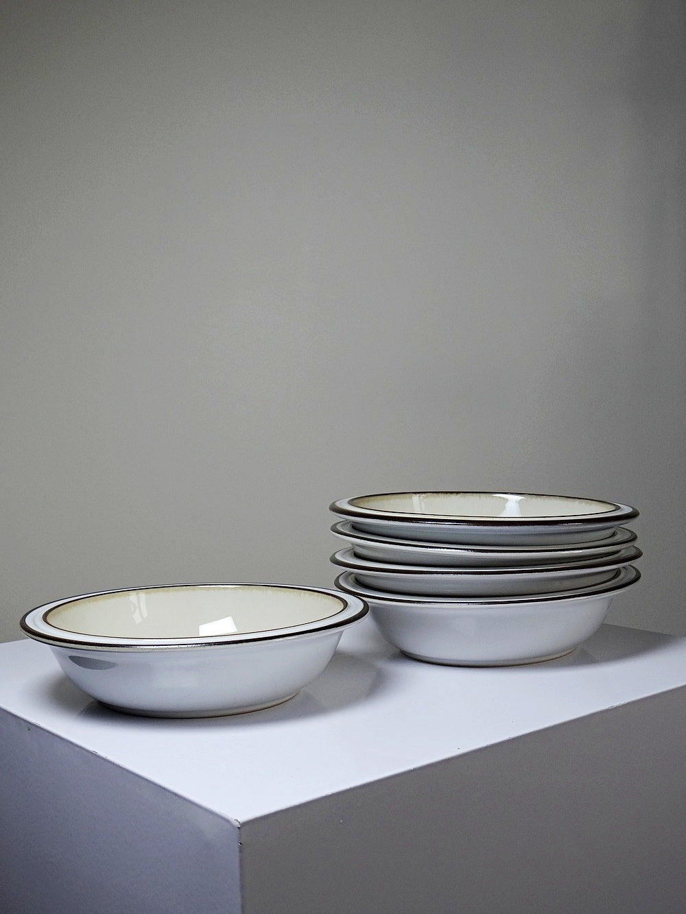 Set von 8 Vintage Schale Denby für Denby England