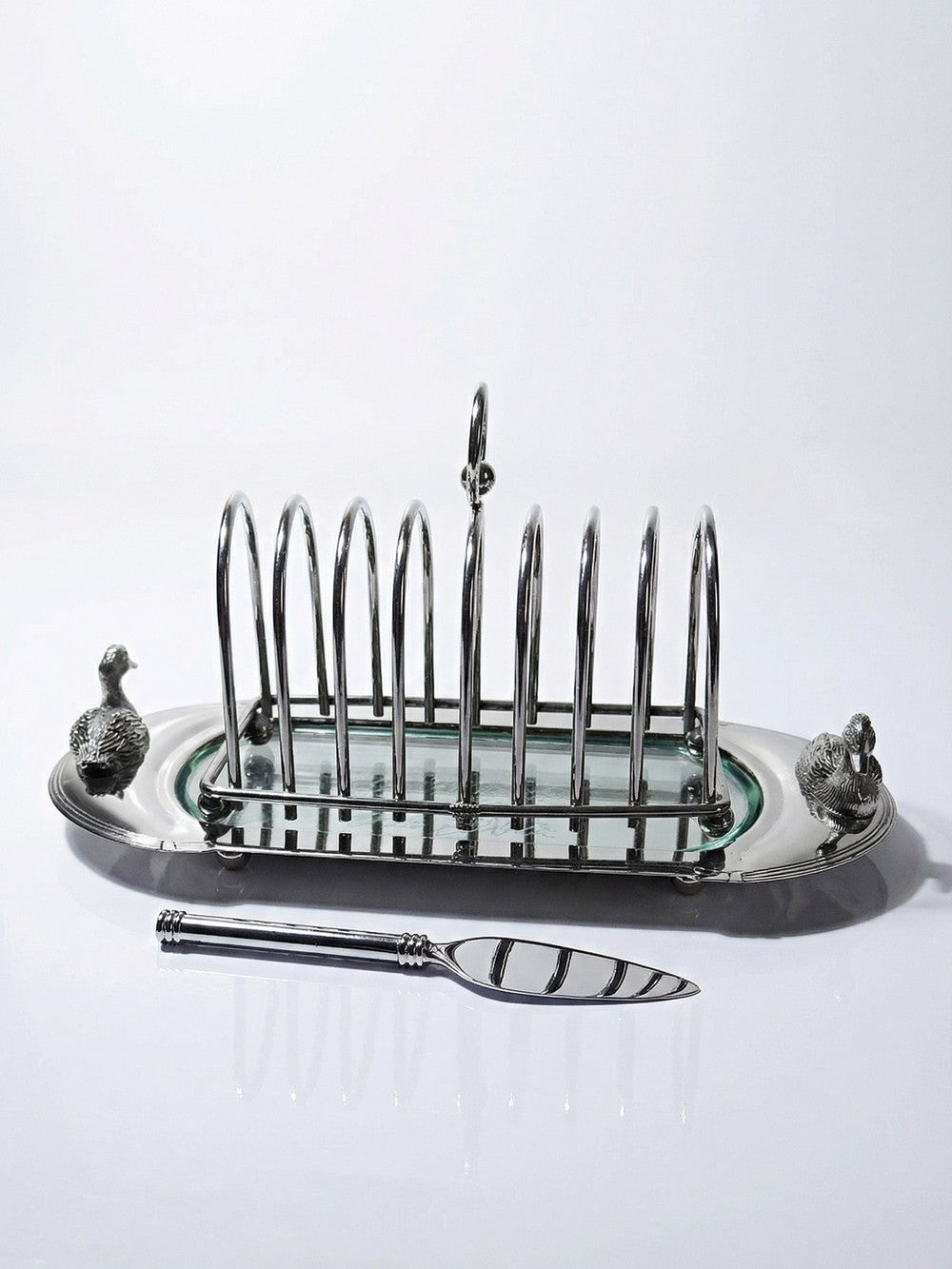 Vintage Foie-Gras-Service-Set Silbergeschirr mit Toastständer und Schaufel