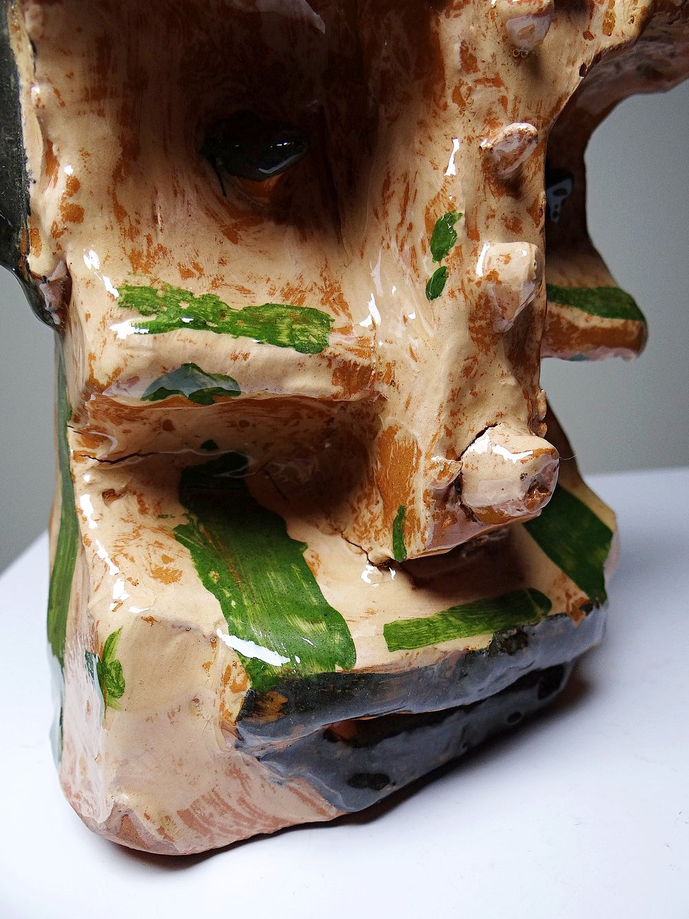 Vintage Skulptur anthropomorph "Patrick" für OrangeKunst glazed terracotta