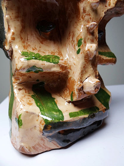 Vintage Skulptur anthropomorph "Patrick" für OrangeKunst glazed terracotta