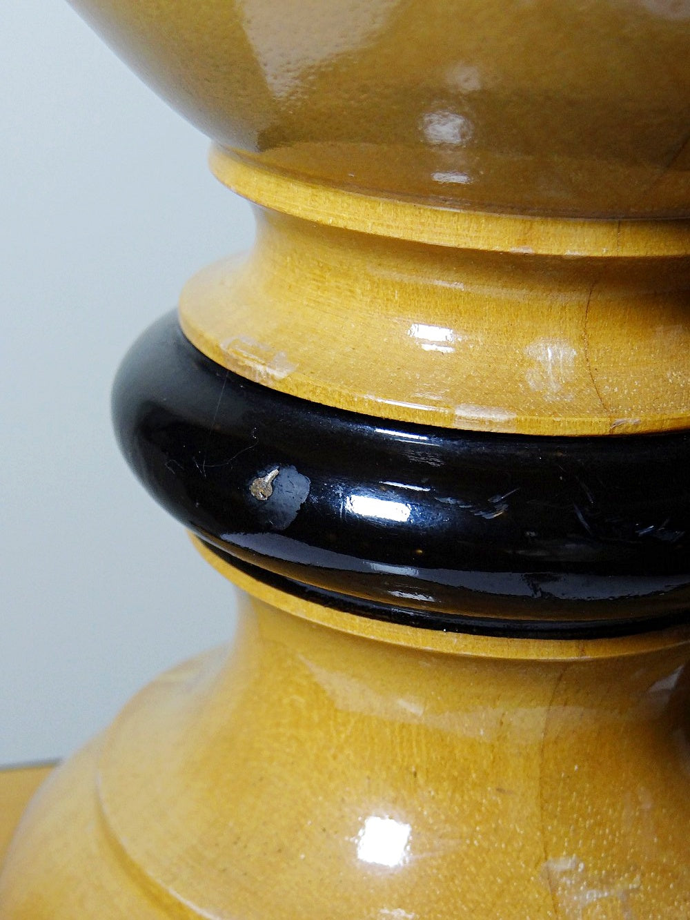 Vintage Lampe Verdennes von Le Dauphin helles Holz schwarz