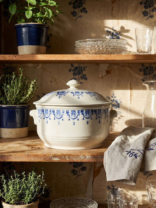 Vintage Bouillontopf St Uze blau