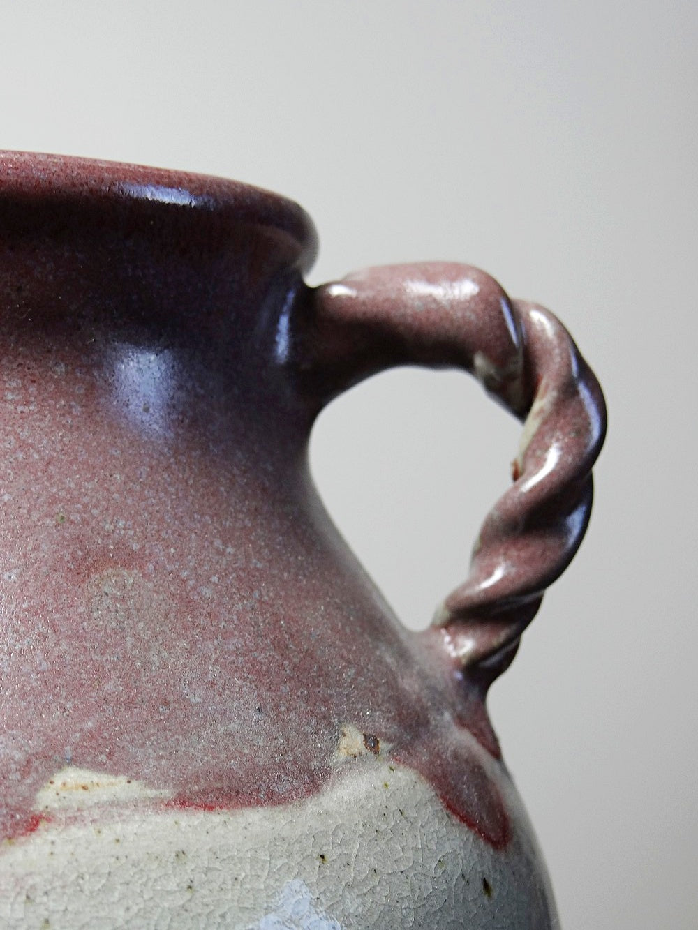 Vintage Vase von Milly Finn für Studio Pottery UK grau
