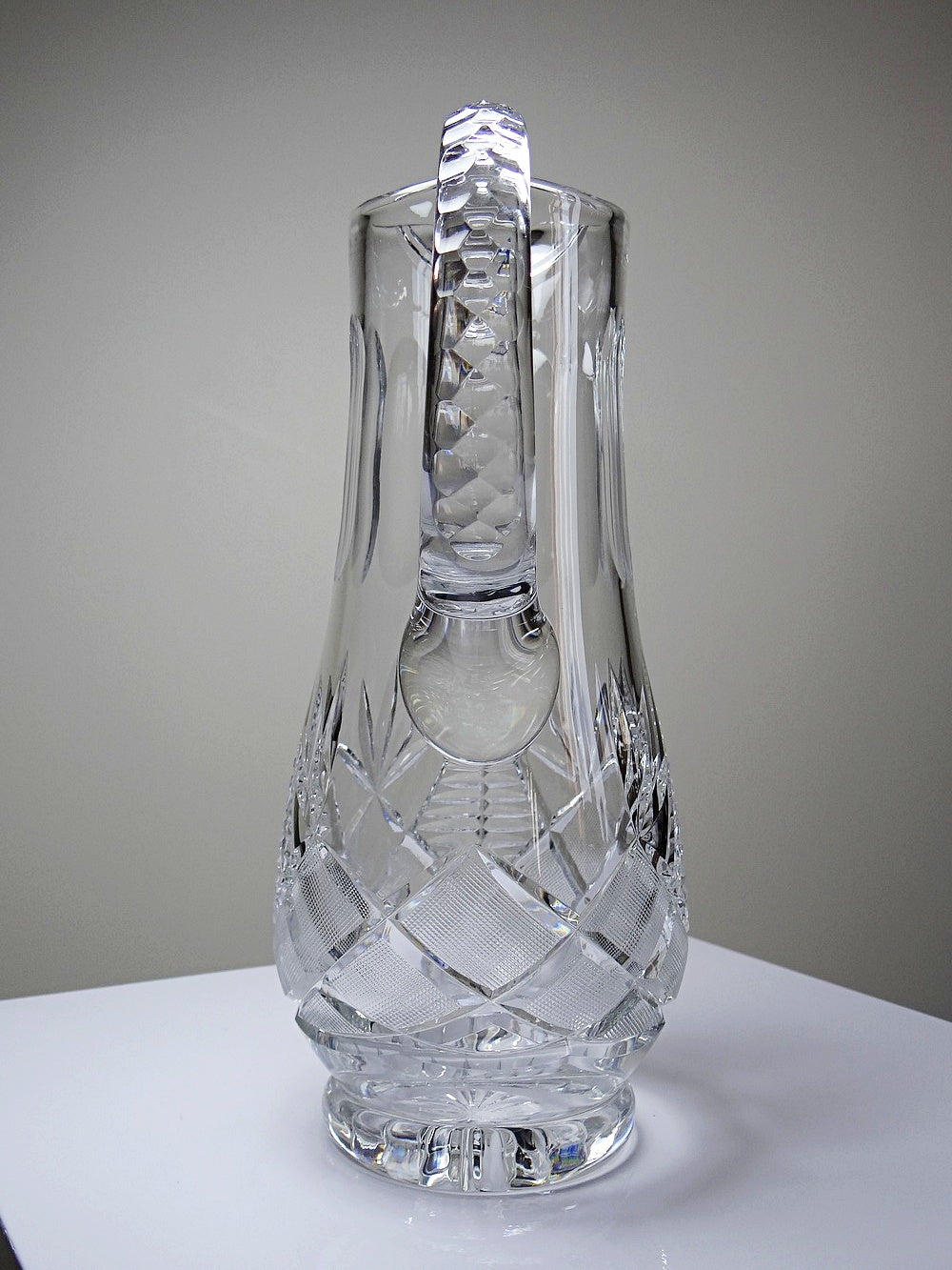Vintage Wasserkaraffe aus Kristall, durchsichtig, im Stil von Baccarat