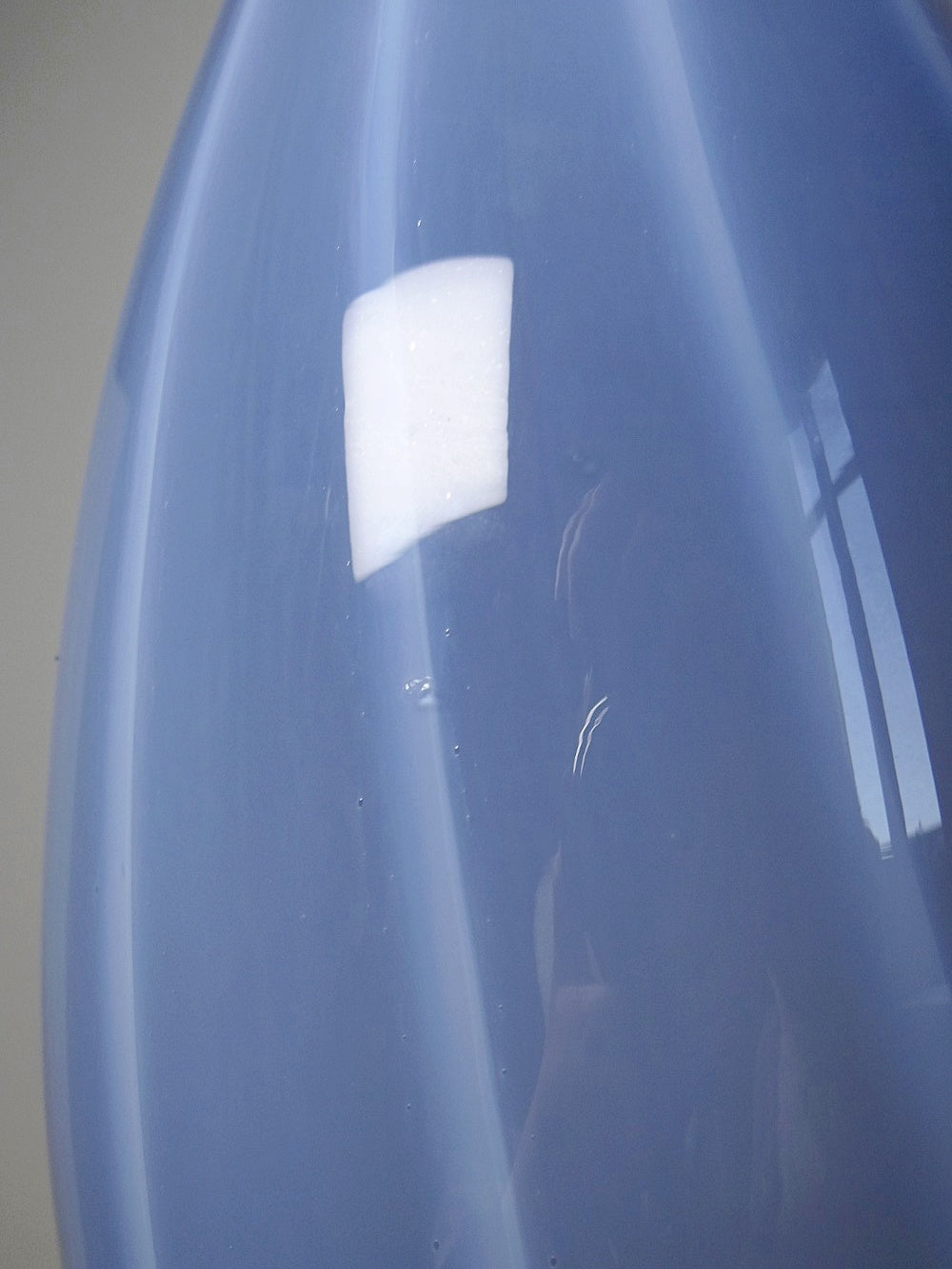 Vintage Vase Poire von Fratelli Toso für Fratelli Toso Rauchglas Opalin blau transparent