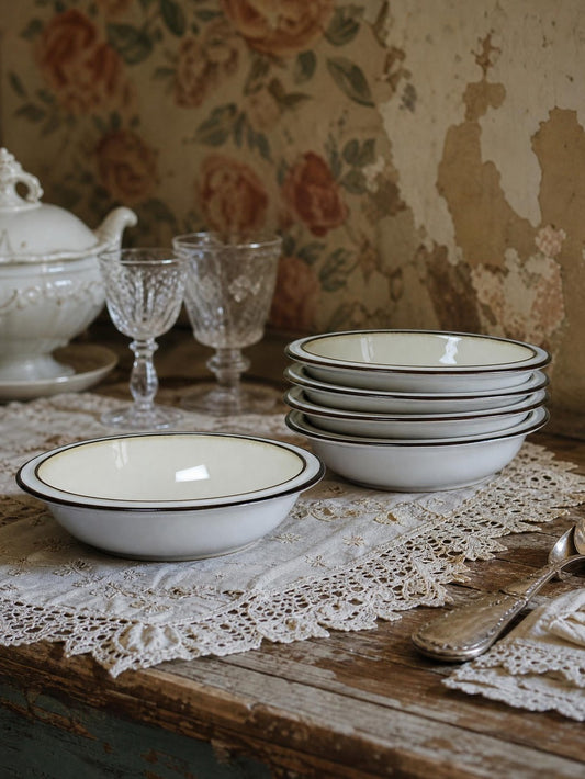 Set von 8 Vintage Schale Denby für Denby England