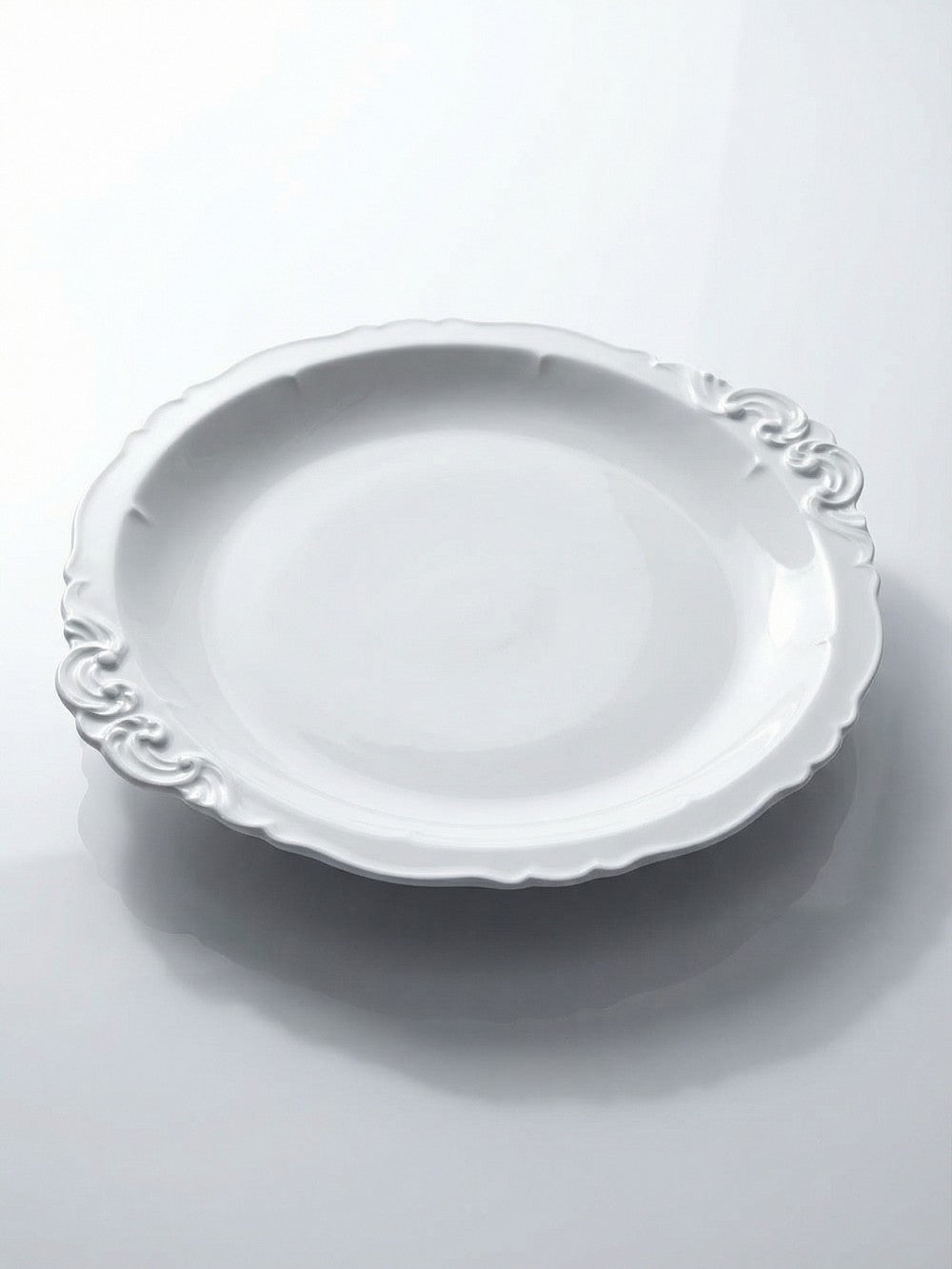Vintage Servierplatte Limoges Porzellan weiß