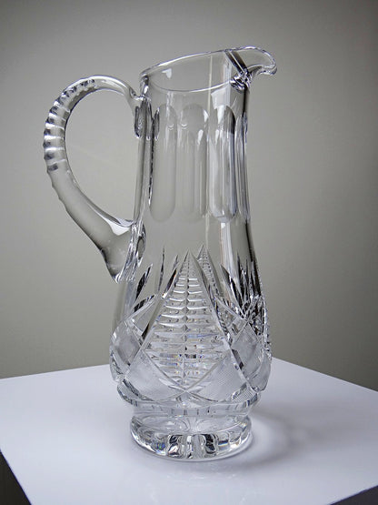 Vintage Wasserkaraffe aus Kristall, durchsichtig, im Stil von Baccarat