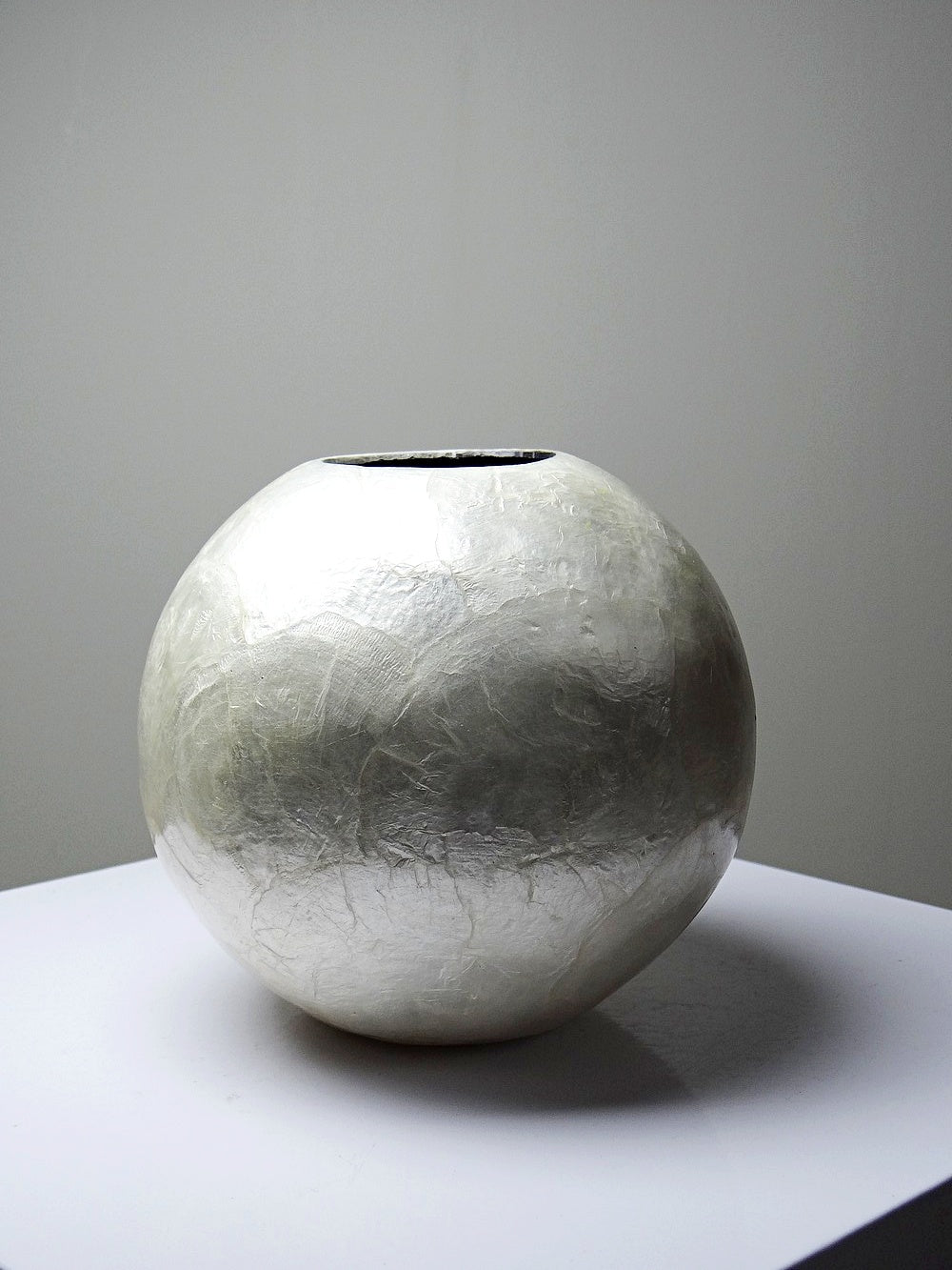 Vintage Vase aus Capizmuschel von Maisons du Monde beige