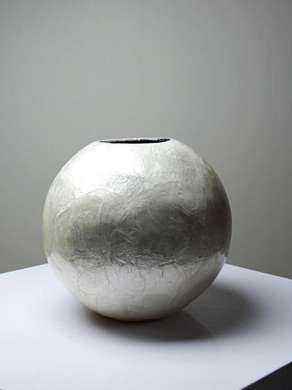 Vintage Vase aus Capizmuschel von Maisons du Monde beige