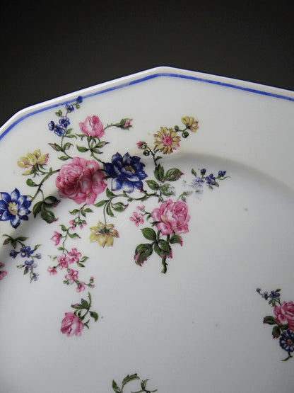 Set von 4 Vintage Teller von Bernardaud für B und C° florales Dekor
