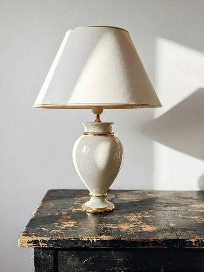 Vintage Lampe von Le Dauphin für Le Dauphin beige