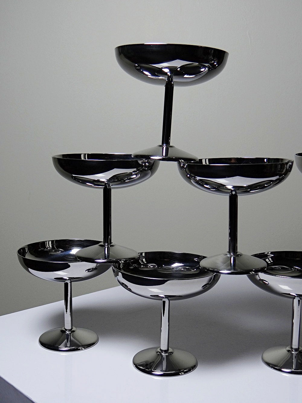 Set von 8 Vintage Dessertschale auf Fuß im Stil von Guy Degrenne