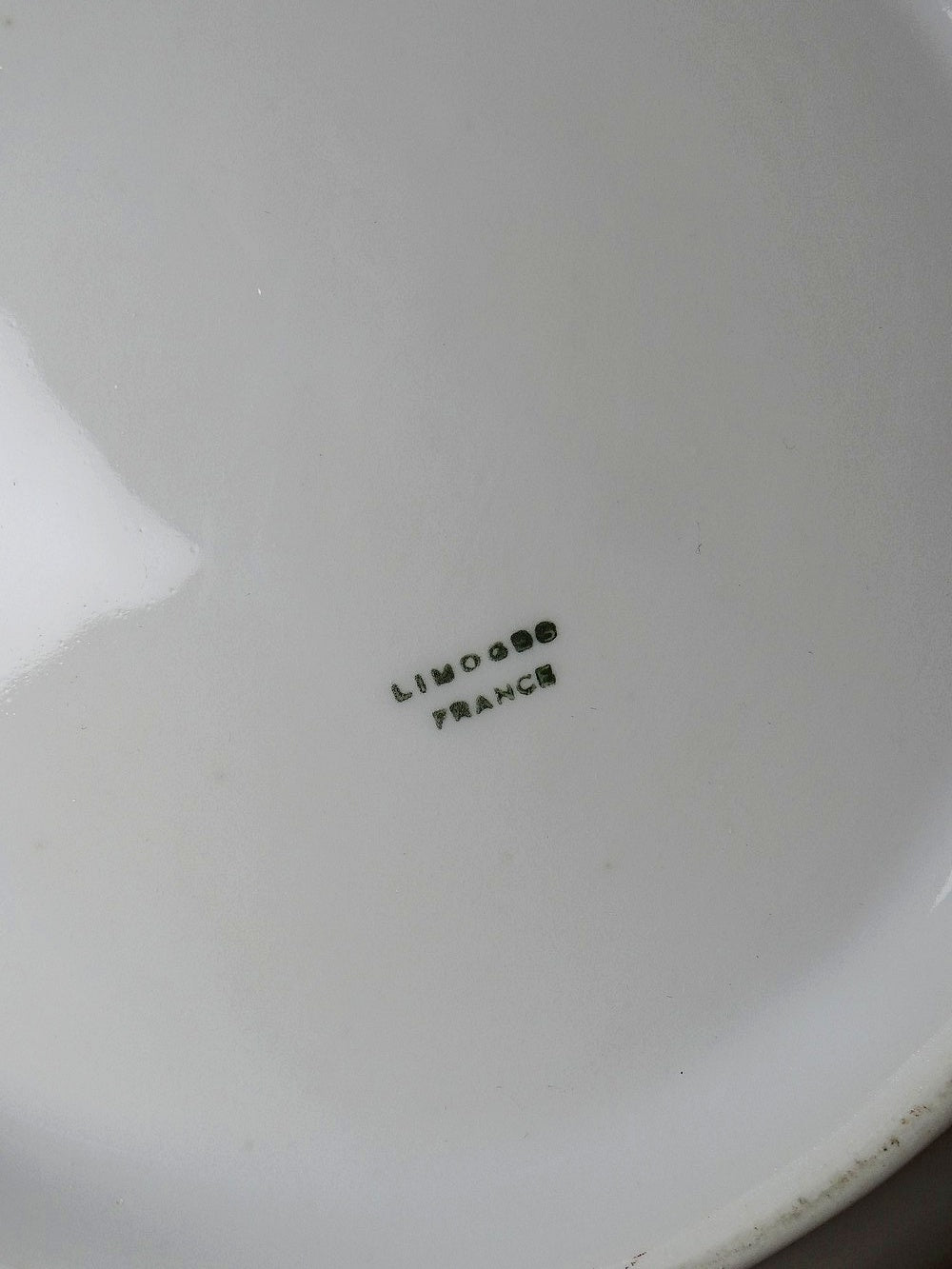Vintage Nachttopf "Limoges France" aus weißem Limoges-Porzellan