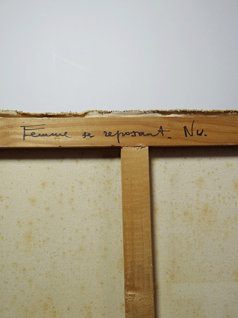 Vintage Gemälde Frau ruhend von Fortunato Pirazzini für GrauDekoration