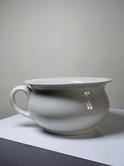 Vintage Nachttopf "Limoges France" aus weißem Limoges-Porzellan