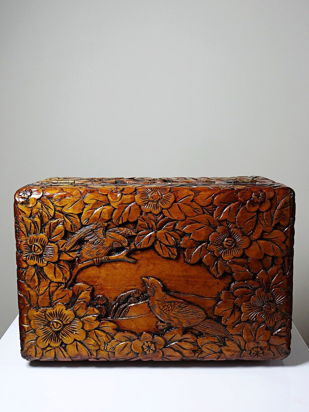 Vintage Schatulle Holzschnitzerei Asien