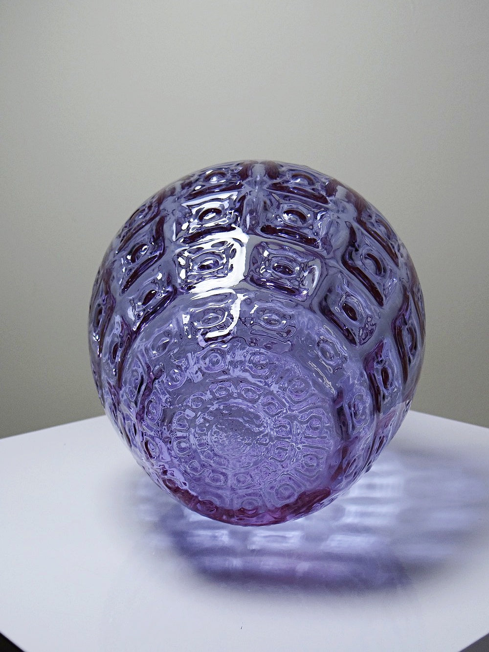 Vintage Vase Alexandrite Empoli blau bis rosa texturiert