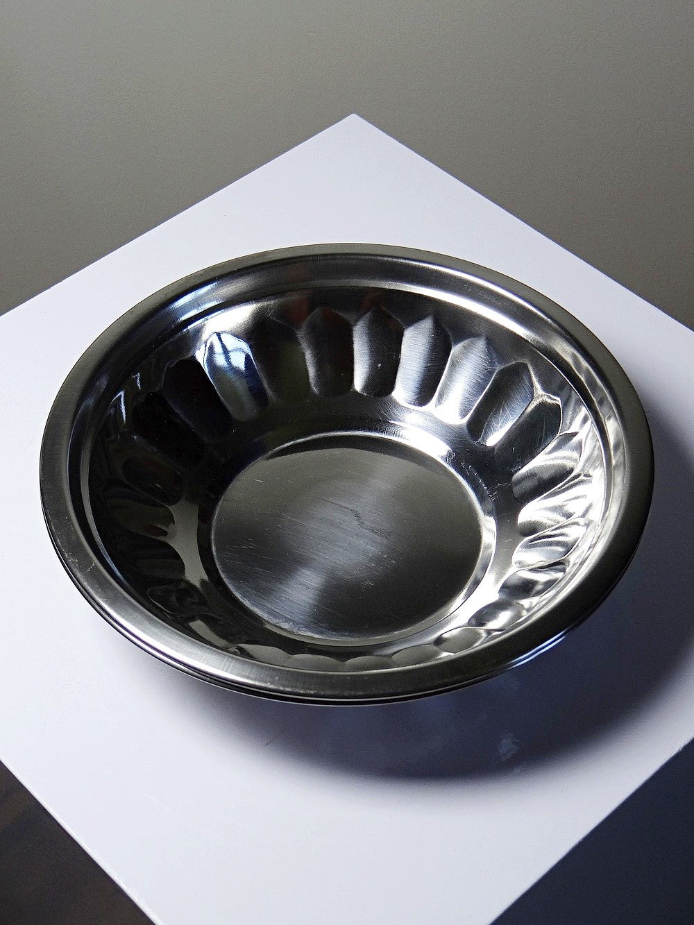 Vintage Salatschüssel Set von 3 aus Edelstahl in Silber, 1980er