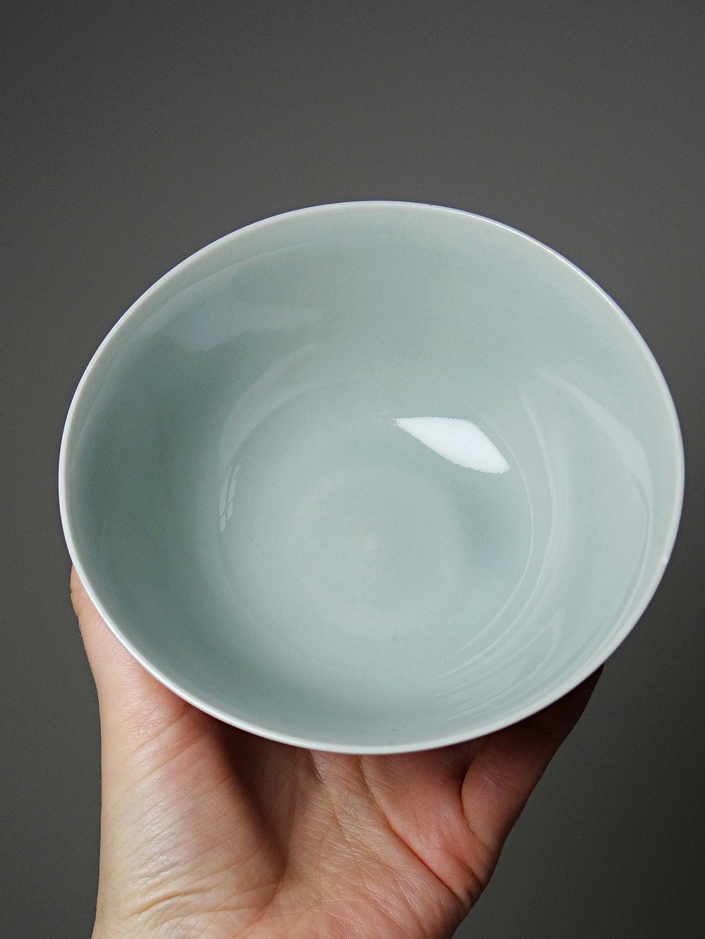 Vintage Schüssel Set von 4 chinesische Reisschüssel Celadon mit Koi-Reliefen 70er-80er Jahre