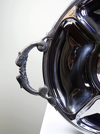 Vintage Servieraccessoire von Jean Couzon für Jean Couzon in Edelstahl, 5 Fächer